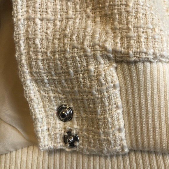 Jason Wu Tweed Bomber Cream Jacket Sz. M - Picture 5 of 14